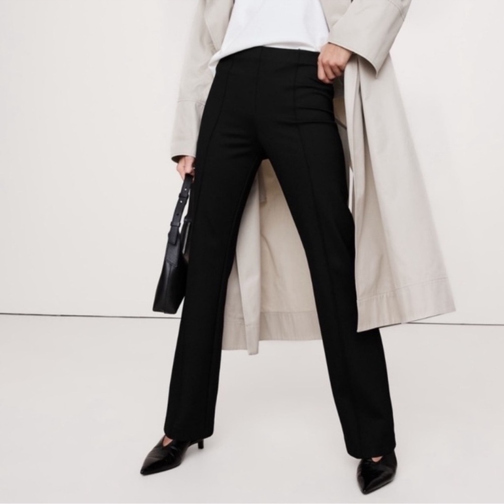 Banana Republic Black Boot-Cut Trousers